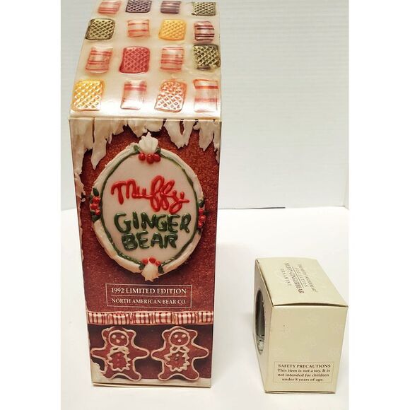 Muffy Ginger Bear Boxed 1992 Plush & Vanderbear Muffy Ginger Bear Ornament Boxed - Picture 5 of 11